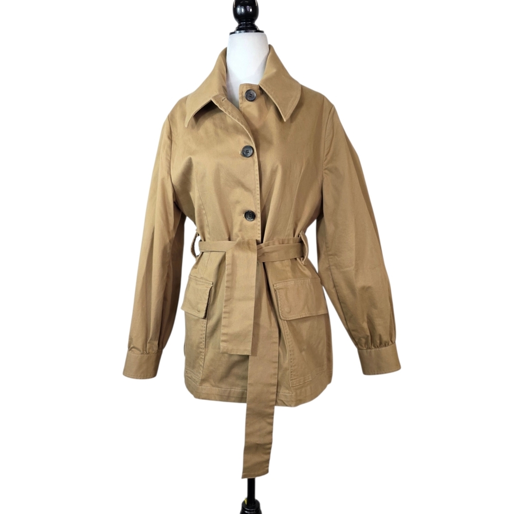Kotn cotton Safari style Reasercher Tan Belted Jacket